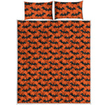 Halloween Bat Pattern Print Quilt Bed Set