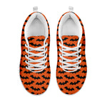 Halloween Bat Pattern Print White Sneakers