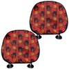 Halloween Black Cat Pattern Print Car Headrest Covers