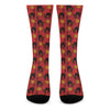 Halloween Black Cat Pattern Print Crew Socks