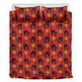 Halloween Black Cat Pattern Print Duvet Cover Bedding Set