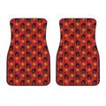 Halloween Black Cat Pattern Print Front Car Floor Mats