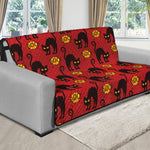 Halloween Black Cat Pattern Print Futon Protector