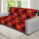 Halloween Black Cat Pattern Print Futon Protector