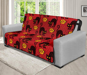 Halloween Black Cat Pattern Print Futon Protector