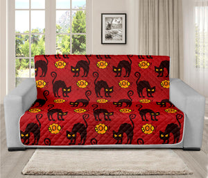 Halloween Black Cat Pattern Print Futon Protector