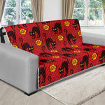 Halloween Black Cat Pattern Print Futon Protector