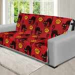 Halloween Black Cat Pattern Print Futon Protector