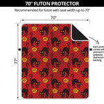 Halloween Black Cat Pattern Print Futon Protector