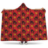 Halloween Black Cat Pattern Print Hooded Blanket