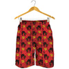 Halloween Black Cat Pattern Print Men's Shorts