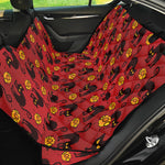 Halloween Black Cat Pattern Print Pet Car Back Seat Cover