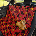 Halloween Black Cat Pattern Print Pet Car Back Seat Cover