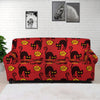 Halloween Black Cat Pattern Print Sofa Cover