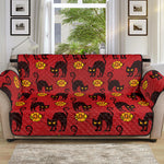 Halloween Black Cat Pattern Print Sofa Protector