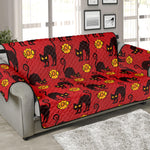 Halloween Black Cat Pattern Print Sofa Protector