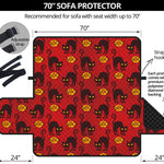 Halloween Black Cat Pattern Print Sofa Protector