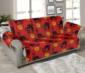 Halloween Black Cat Pattern Print Sofa Protector