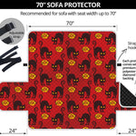 Halloween Black Cat Pattern Print Sofa Protector