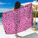 Halloween Brain Print Beach Sarong Wrap