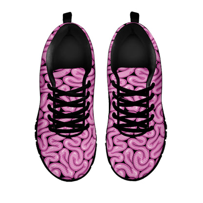 Halloween Brain Print Black Sneakers