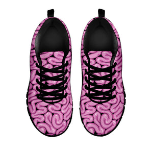 Halloween Brain Print Black Sneakers