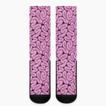 Halloween Brain Print Crew Socks