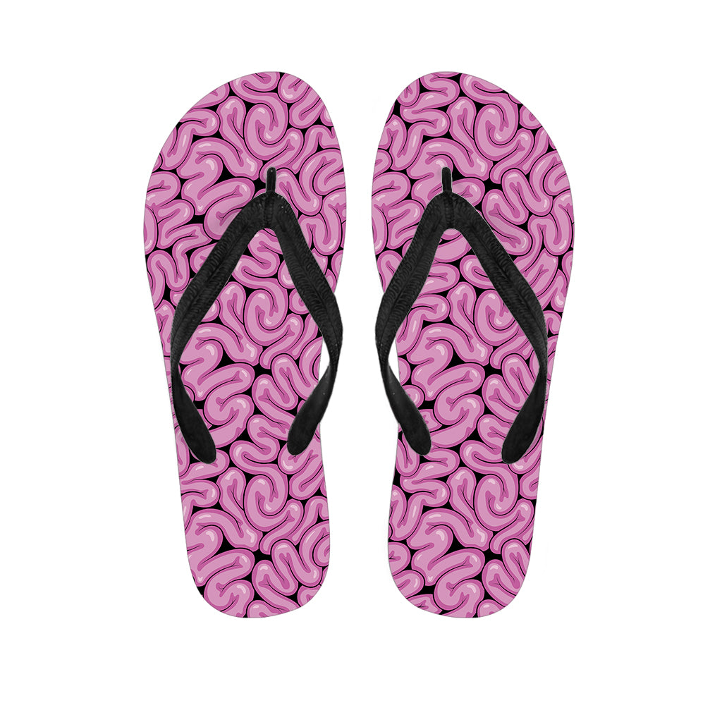 Halloween Brain Print Flip Flops