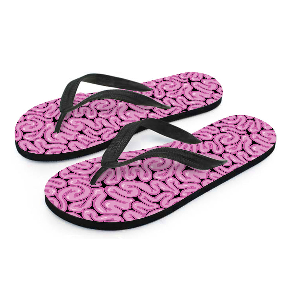 Halloween Brain Print Flip Flops