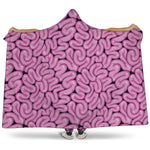 Halloween Brain Print Hooded Blanket