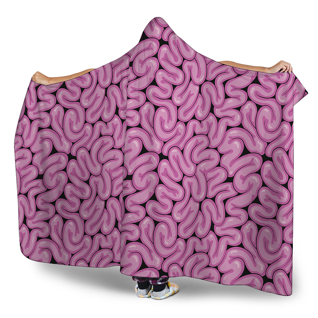 Halloween Brain Print Hooded Blanket
