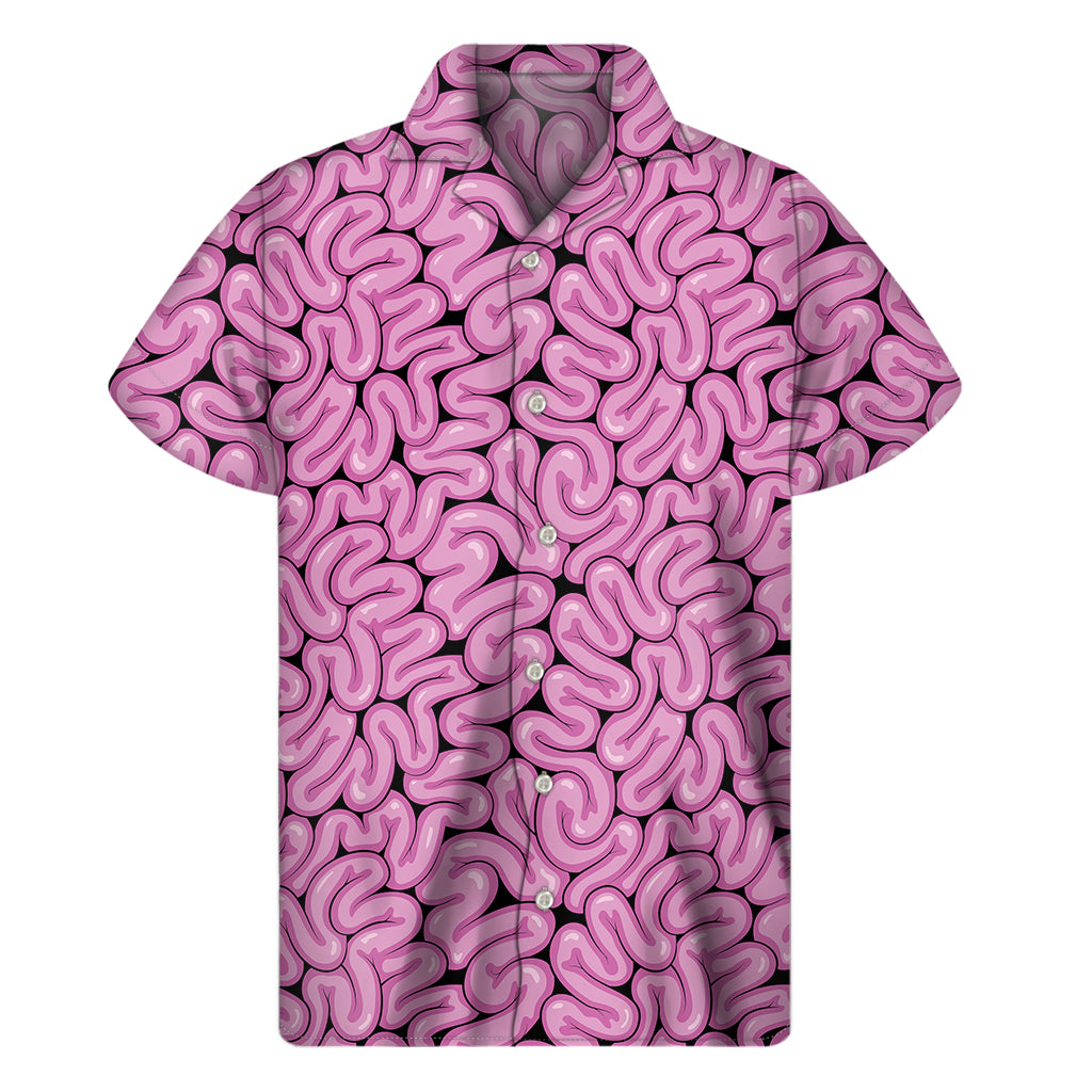 Halloween Brain Print Men's Short Sleeve Shirt