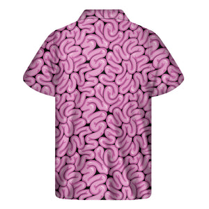 Halloween Brain Print Men's Short Sleeve Shirt