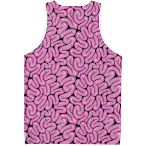 Halloween Brain Print Men's Tank Top