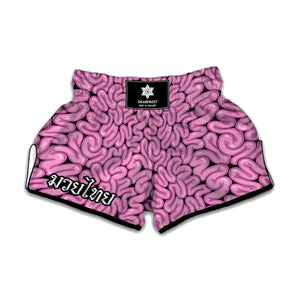 Halloween Brain Print Muay Thai Boxing Shorts