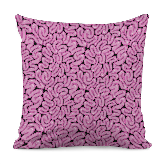 Halloween Brain Print Pillow Cover