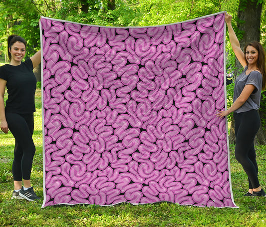 Halloween Brain Print Quilt