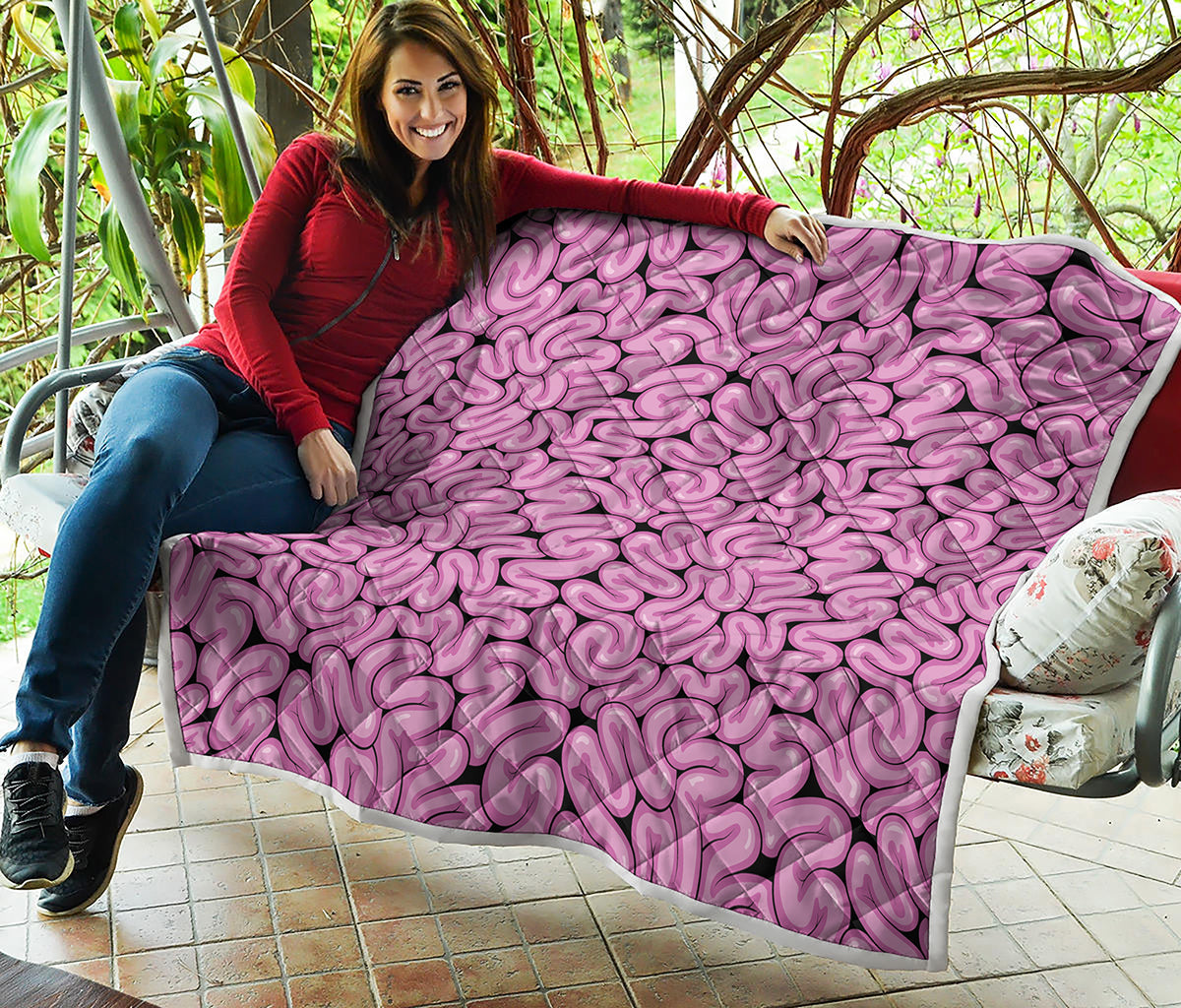 Halloween Brain Print Quilt