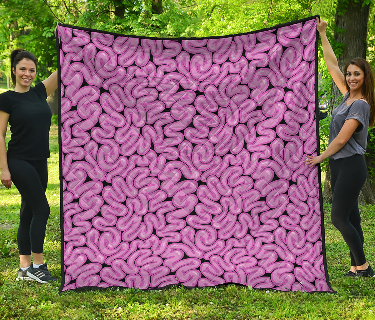 Halloween Brain Print Quilt