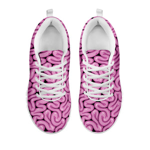 Halloween Brain Print White Sneakers