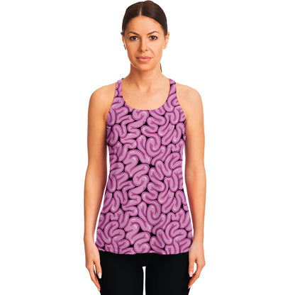 Halloween Brain Print Women's Racerback Tank Top