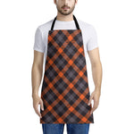Halloween Buffalo Check Pattern Print Apron