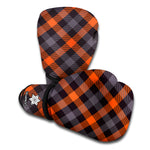 Halloween Buffalo Check Pattern Print Boxing Gloves