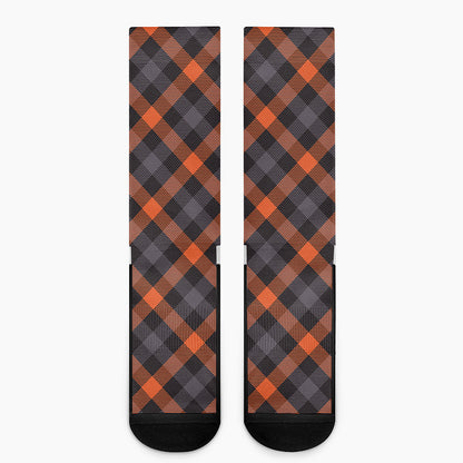 Halloween Buffalo Check Pattern Print Crew Socks