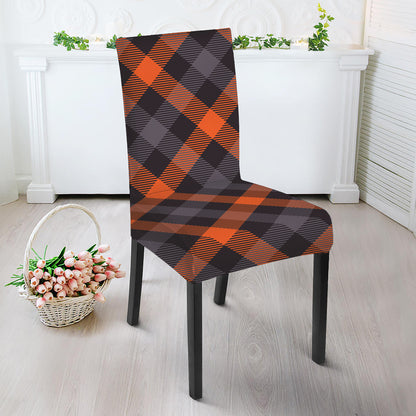 Halloween Buffalo Check Pattern Print Dining Chair Slipcover