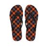 Halloween Buffalo Check Pattern Print Flip Flops