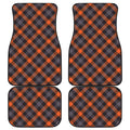 Halloween Buffalo Check Pattern Print Front and Back Car Floor Mats