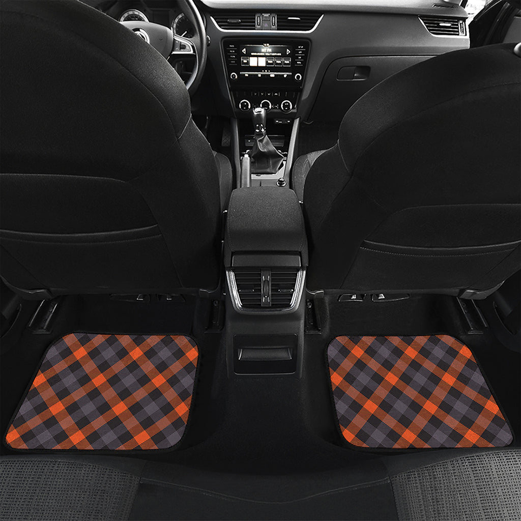 Halloween Buffalo Check Pattern Print Front and Back Car Floor Mats