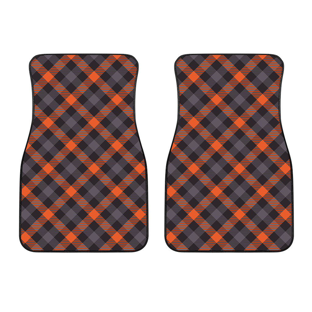 Halloween Buffalo Check Pattern Print Front Car Floor Mats