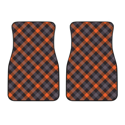 Halloween Buffalo Check Pattern Print Front Car Floor Mats